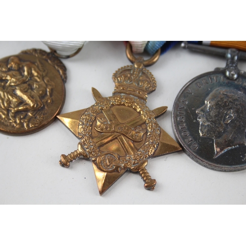 461 - WW1 Officers Mounted Medal Group 1914-15 Star Trio Named 2nd Lt