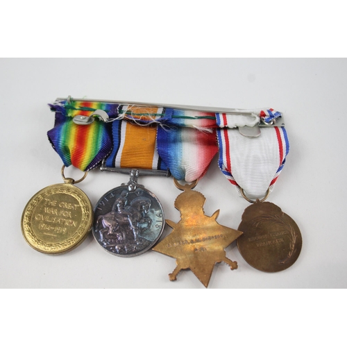 461 - WW1 Officers Mounted Medal Group 1914-15 Star Trio Named 2nd Lt