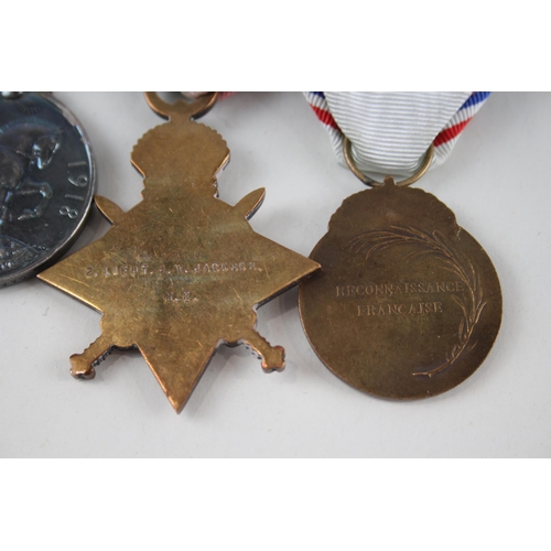 461 - WW1 Officers Mounted Medal Group 1914-15 Star Trio Named 2nd Lt