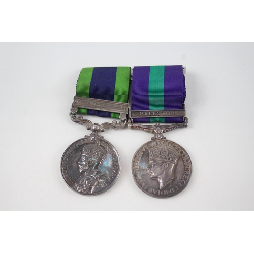 481 - GV.I GV Mounted Medal Pair Named 2319032 sgln H.H Burrell R. Signals