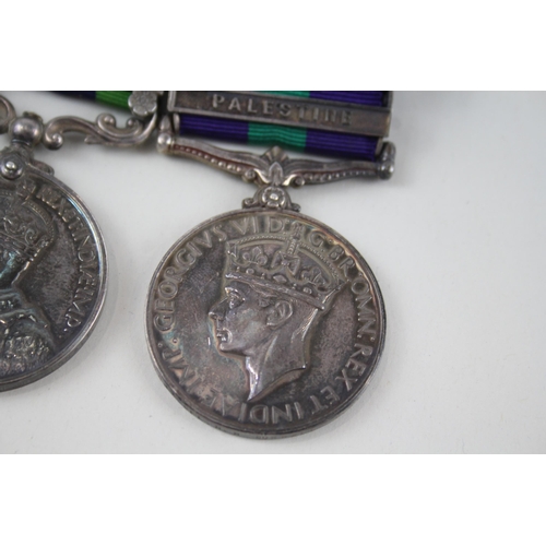 481 - GV.I GV Mounted Medal Pair Named 2319032 sgln H.H Burrell R. Signals