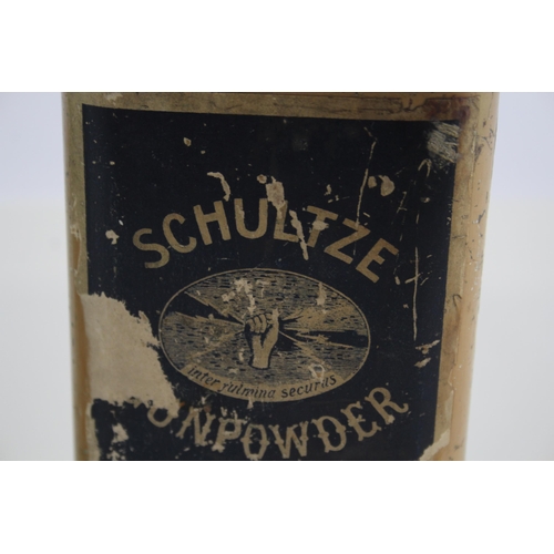 492 - Vintage Gunpowder Tins Smokeless Diamond & Schultze London Advertising Tin x 2