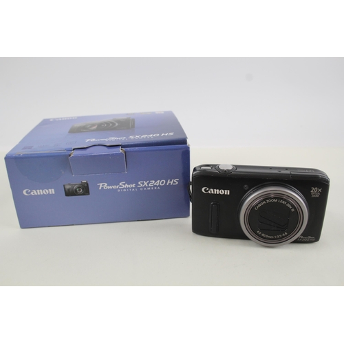 504 - Canon Powershot SX240 HS Digital Compact Camera Working w/ 20x Optical Zoom