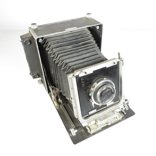 506 - Large format 'Watch The Birdie' SYNCHRO-COMPOR-P Camera with folding bellows and schneider lens