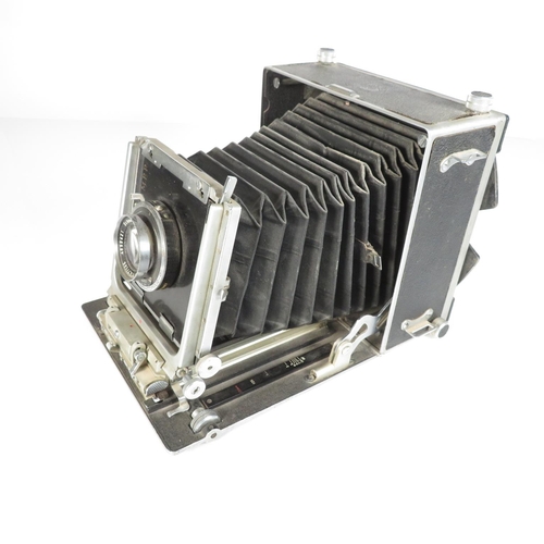 506 - Large format 'Watch The Birdie' SYNCHRO-COMPOR-P Camera with folding bellows and schneider lens