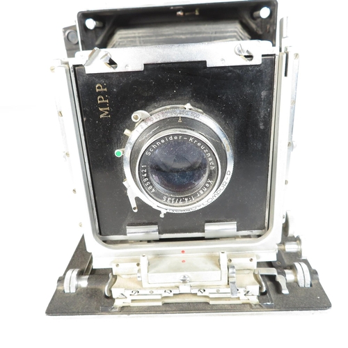 506 - Large format 'Watch The Birdie' SYNCHRO-COMPOR-P Camera with folding bellows and schneider lens