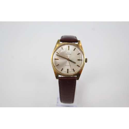 527 - Men's Vintage OMEGA Geneve Gold Tone Watch Hand-Wind - Watch Runs -