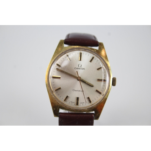 527 - Men's Vintage OMEGA Geneve Gold Tone Watch Hand-Wind - Watch Runs -