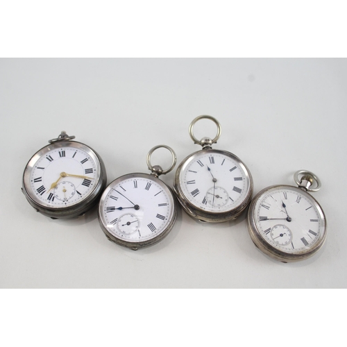 531 - Job Lot Mixed Purity Silver Key-Wind Pocket Watches UNTESTED