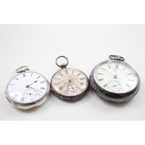 535 - Job Lot Mixed Purity Silver Key-Wind Pocket Watches UNTESTED