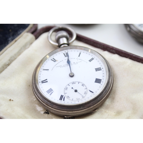 537 - Job Lot Mixed Purity Silver Hand-Wind / Key-Wind Pocket Watches UNTESTED