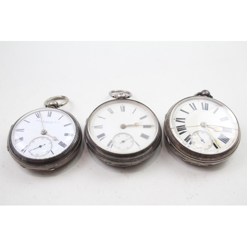 539 - Job Lot Mixed Purity Silver Key-Wind Pocket Watches UNTESTED