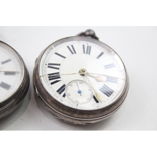 539 - Job Lot Mixed Purity Silver Key-Wind Pocket Watches UNTESTED