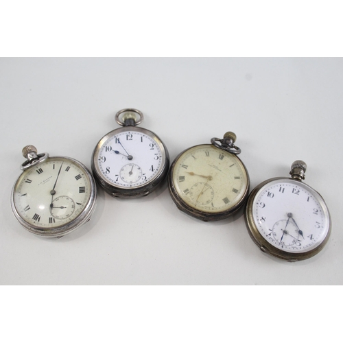 547 - Job Lot Mixed Purity Silver Hand-Wind Pocket Watches UNTESTED