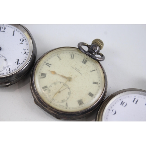 547 - Job Lot Mixed Purity Silver Hand-Wind Pocket Watches UNTESTED