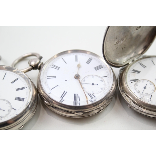 549 - Job Lot Mixed Purity Silver Key-Wind Pocket Watches UNTESTED