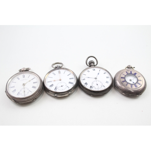 551 - Job Lot Mixed Purity Silver Hand-Wind / Key-Wind Pocket Watches UNTESTED