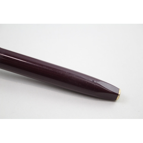 565 - Vintage SHEAFFER PFM Pen For Men Burgundy Fountain Pen w/ 14ct Gold Nib WRITING