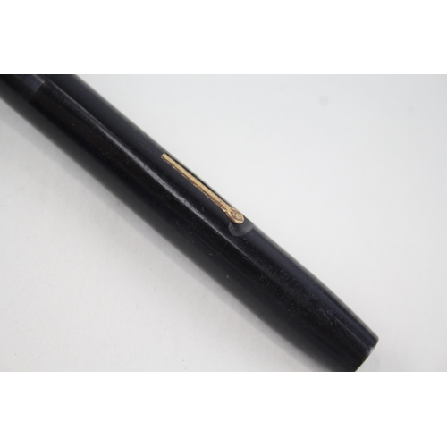 575 - Vintage CONWAY STEWART No.15 Black Fountain Pen w/ 14ct Gold Nib WRITING