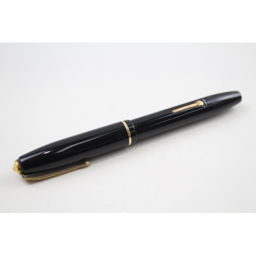 576 - Vintage CONWAY STEWART 85 Black Fountain Pen w/ 14ct Gold Nib WRITING