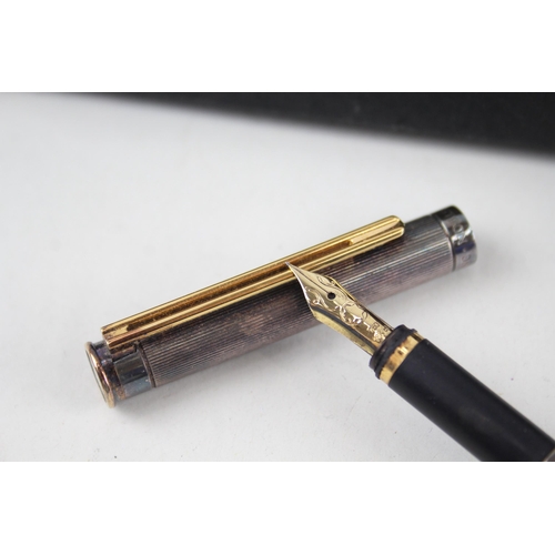 581 - Vintage Montblanc Noblesse Silver Plated Fountain Pen w/ 18ct Gold Nib WRITING