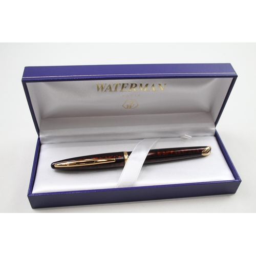 599 - Vintage WATERMAN Carene Burgundy Lacquer Fountain Pen w/ 18ct Gold Nib WRITING