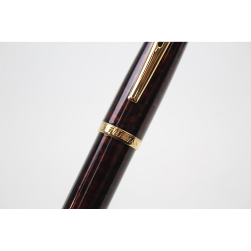 599 - Vintage WATERMAN Carene Burgundy Lacquer Fountain Pen w/ 18ct Gold Nib WRITING