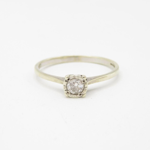 58 - 9ct gold diamond solitaire ring, total diamond weight: 0.20ct approximately (1.4g) Size  O