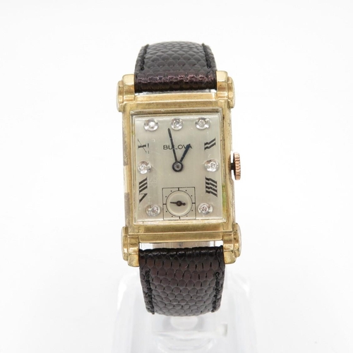 545 - Bulova Gold Filled Art Deco Style WRISTWATCH Hand-Wind - Watch Runs -