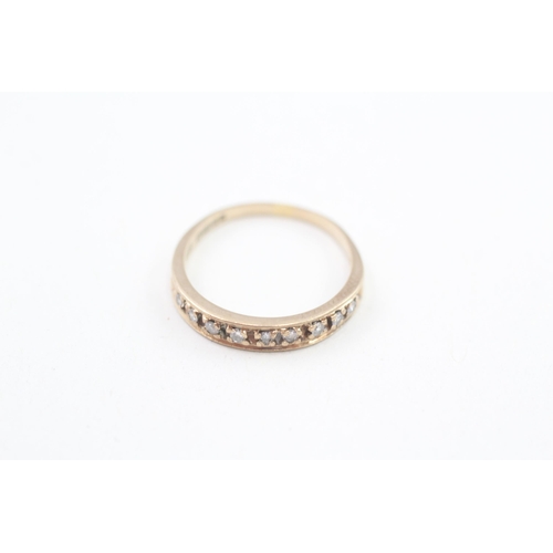 240 - 9ct gold diamond half eternity ring 1.8g Size N