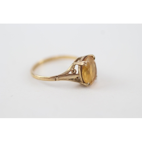 271 - 9ct gold vintage citrine dress ring 1.9g Size M