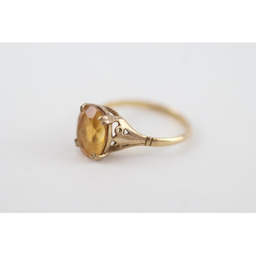 271 - 9ct gold vintage citrine dress ring 1.9g Size M