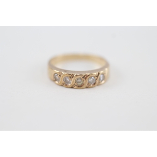 39 - 9ct gold diamond half eternity ring 2.2g Size K