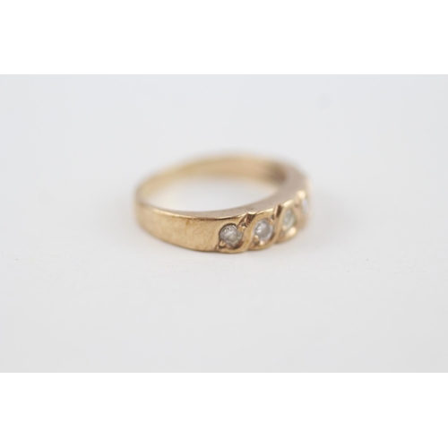 39 - 9ct gold diamond half eternity ring 2.2g Size K