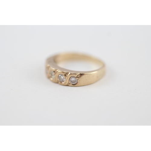 39 - 9ct gold diamond half eternity ring 2.2g Size K