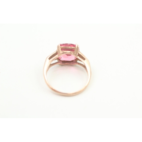 41 - 8ct gold antique pink paste dress ring 3.2g Size P