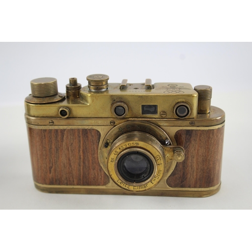 448 - Reproduction WWII Leica II Leitz Wetzlar Rangefinder Film Camera c.1930 Gold