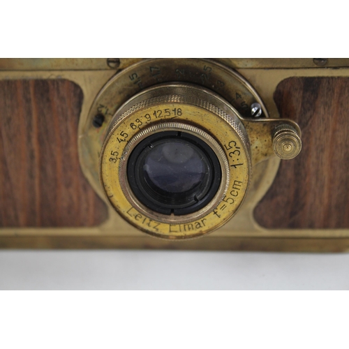 448 - Reproduction WWII Leica II Leitz Wetzlar Rangefinder Film Camera c.1930 Gold