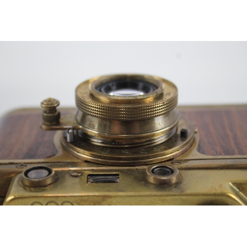 448 - Reproduction WWII Leica II Leitz Wetzlar Rangefinder Film Camera c.1930 Gold