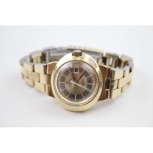 449 - Omega Geneve Dynamic Gold Tone Watch Automatic - Watch Runs -