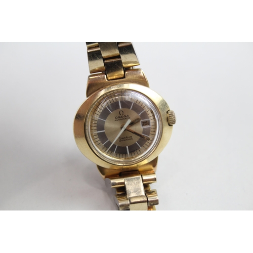 449 - Omega Geneve Dynamic Gold Tone Watch Automatic - Watch Runs -