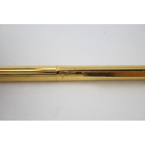 514 - Vintage S.T DUPONT Gold Plated Gold Plated Ballpoint Pen Biro Untested - 5L8B61