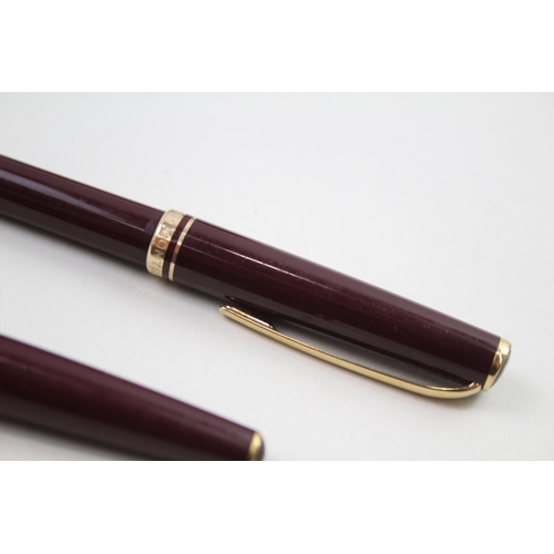 518 - MONTBLANC Generation Burgundy Cased Fountain Pen w/ 14ct Gold Nib, Pencil Etc