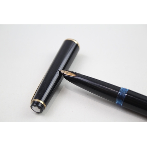 519 - Vintage MONTBLANC Classic No. 32 Black Fountain Pen w/ 14ct Gold Nib WRITING