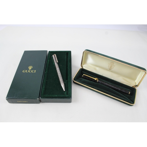 527 - 2 x Vintage GUCCI Writing Instruments Boxed Inc Ballpoint, Rollerball Etc