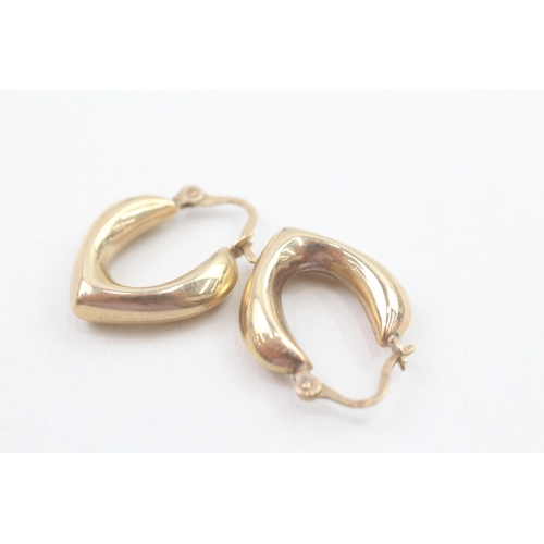 135 - 9ct gold hoop earrings 1.8g