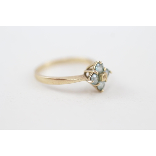 175 - 9ct gold zircon cluster dress ring 2.5g   Size N