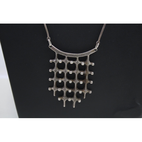 269 - Silver modernist necklace by David Anderson (30g)