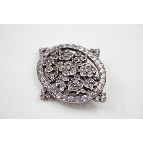 293 - A silver Victorian Paste brooch (14g)