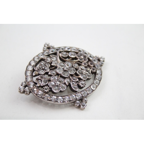 293 - A silver Victorian Paste brooch (14g)